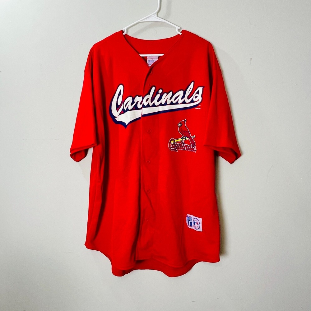 True Fan Mark McGwire Cardinals Jersey Men's XL Red MLB Baseball‎ Athleisure Fan